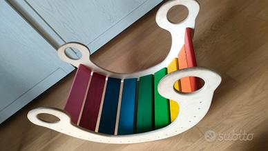 rainbow rocker Montessori gioco 