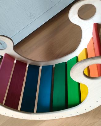rainbow rocker Montessori gioco 