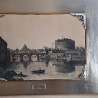 Quadro in foglia argento di Roma