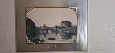 Quadro in foglia argento di Roma