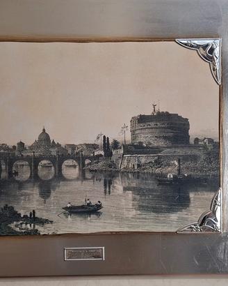 Quadro in foglia argento di Roma