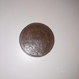 moneta antica 10 centesimi Re Umberto 