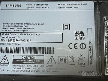 Samsung tv UE55KS9000T scheda main e alimentazione