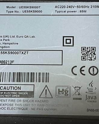 Samsung tv UE55KS9000T scheda main e alimentazione