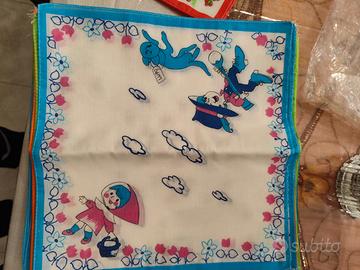 Fazzoletti o tovagliette bimbi vintage anni 60/70.