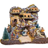 Presepe Artigianale con luci LED e statuine. 