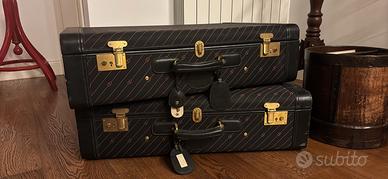 Coppia Valigie Da Viaggio Gucci Vintage