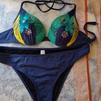 bikini Margherita Mazzei tg 3° viola paillettes