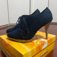 Francesine blu navy con tacco