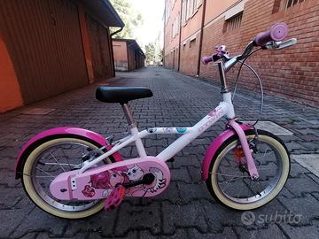 Bici bimba B’twin Doctor Girl 500 16" bianca rosa