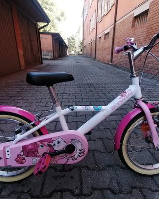 Bici bimba B’twin Doctor Girl 500 16" bianca rosa