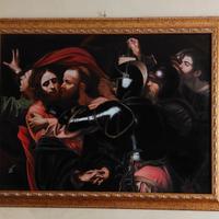 Caravaggio " la cattura di Cristo" copia d'autore 
