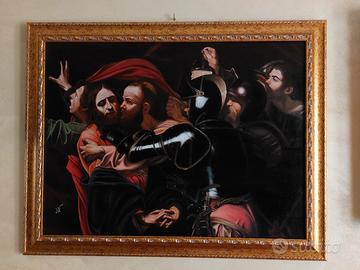 Caravaggio " la cattura di Cristo" copia d'autore 