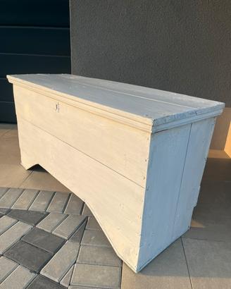 Cassapanca baule scrigno in legno massiccio