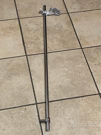 Binario/barra da cucina in acciaio c/ ganci nuovo