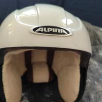 Casco sci bambina taglia 48-52 bianco e fiori rosa