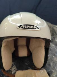 Casco sci bambina taglia 48-52 bianco e fiori rosa