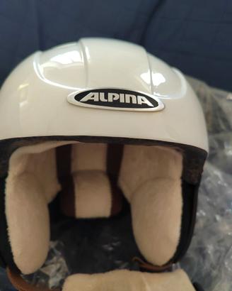 Casco sci bambina taglia 48-52 bianco e fiori rosa