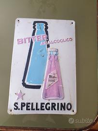 Targa vintage S.Pellegrino "Bitter Analcolico"