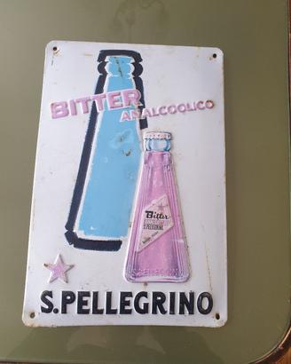 Targa vintage S.Pellegrino "Bitter Analcolico"