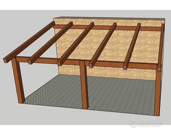 Portico in Legno 5 m x 3 m (nuovo)