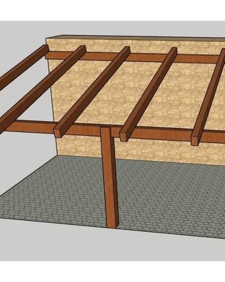 Portico in Legno 5 m x 3 m (nuovo)