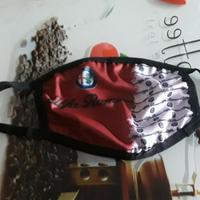Mascherina Stoffa Alfa Romeo bordeaux nero nuova