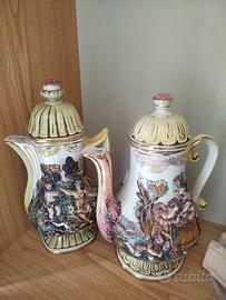 Ceramica Capodimonte Caffettiera 