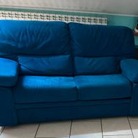 Divano alcantara azzurro  2 posti