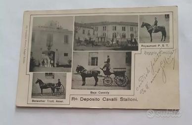 CARTOLINA MILITARE REGGIO EMILIA DEPOSITO CAVALLI