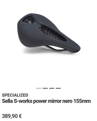 Sella s-works power mirror nero 155mm
