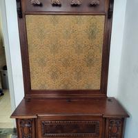 cassapanca e appendiabiti mobile anni 40