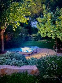 Tavolo esterno vetro spessore 1,5 cm