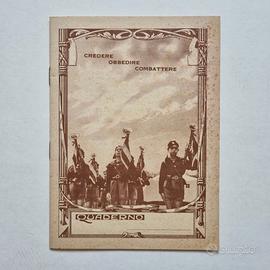 Fascismo Quaderno Ventennio Fascista Balilla