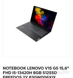 pc portatile notebook lenovo v15 G5