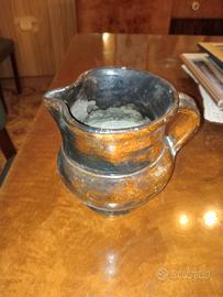 Brocca Rustica Artigianale in Terracotta Smaltata