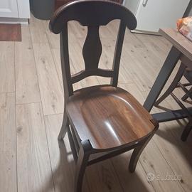 n 6 sedie in legno massello 