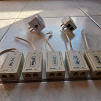 Lotto n. 5 filtri ADSL RJ11 TIM e n. 2 tripolari