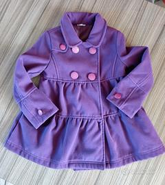 Cappotto doppio petto bambina viola 4/5 anni