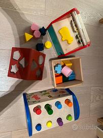 Set 5 giochini di legno