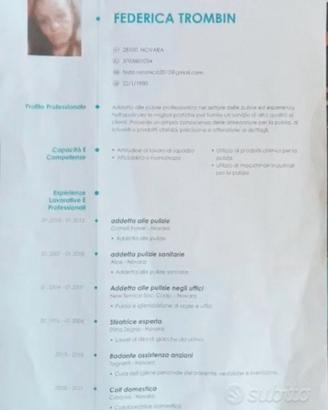 Badante diurna e addetta alle pulizie