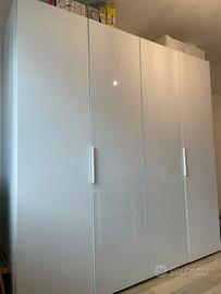Armadio battente Caccaro bianco neve easy wood e
