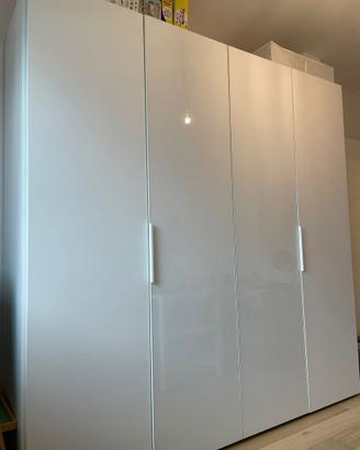 Armadio battente Caccaro bianco neve easy wood e