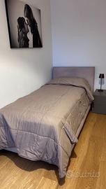 Letto singolo imbottito moderno
