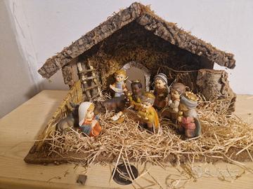 Casetta natività presepe vintage