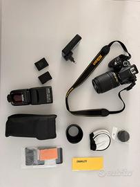 Nikon d5200 + nikkor 18-140 + godox ttl flash
