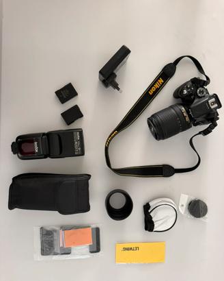 Nikon d5200 + nikkor 18-140 + godox ttl flash
