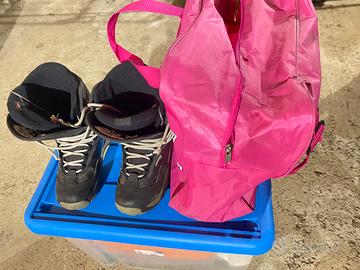 Scarponi Snowboard 40 cm + sacca porta scarponi