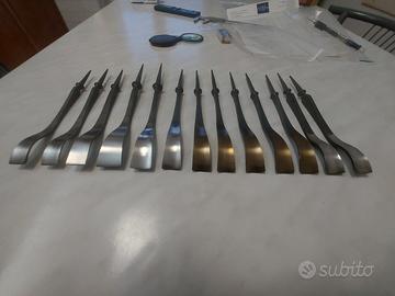 Sgorbie taglio inverso scultura nuove di fabbrica 