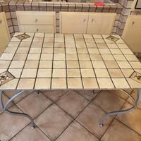 Tavolo ferro battuto artigianale 80x115 con Sedie